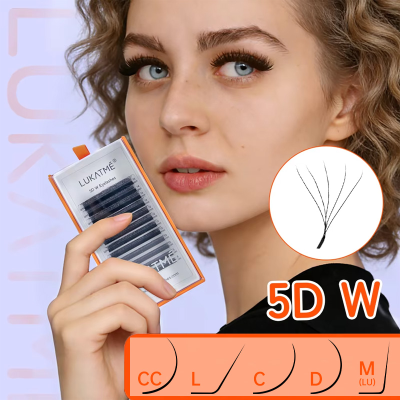 Mega Volume Lash - LUKATME 5D Wまつげエクステ ウルトラソフト 0.07 BASF