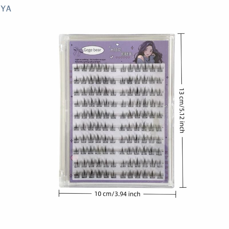 Eyelash Extension Natural - 【SA】【SA】接着剤不要つけまつげ ソーラーデザイン ナチュラルロング 厚め 再利用可能 セグメント式まつげ