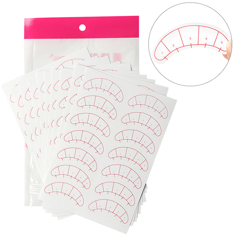 Lash Mapping Sticker - 70/140 ペアまつげマッピングステッカー目の下の位置決めまつげエクステンションメイクアップツールエクステンション練習アイパッド紙