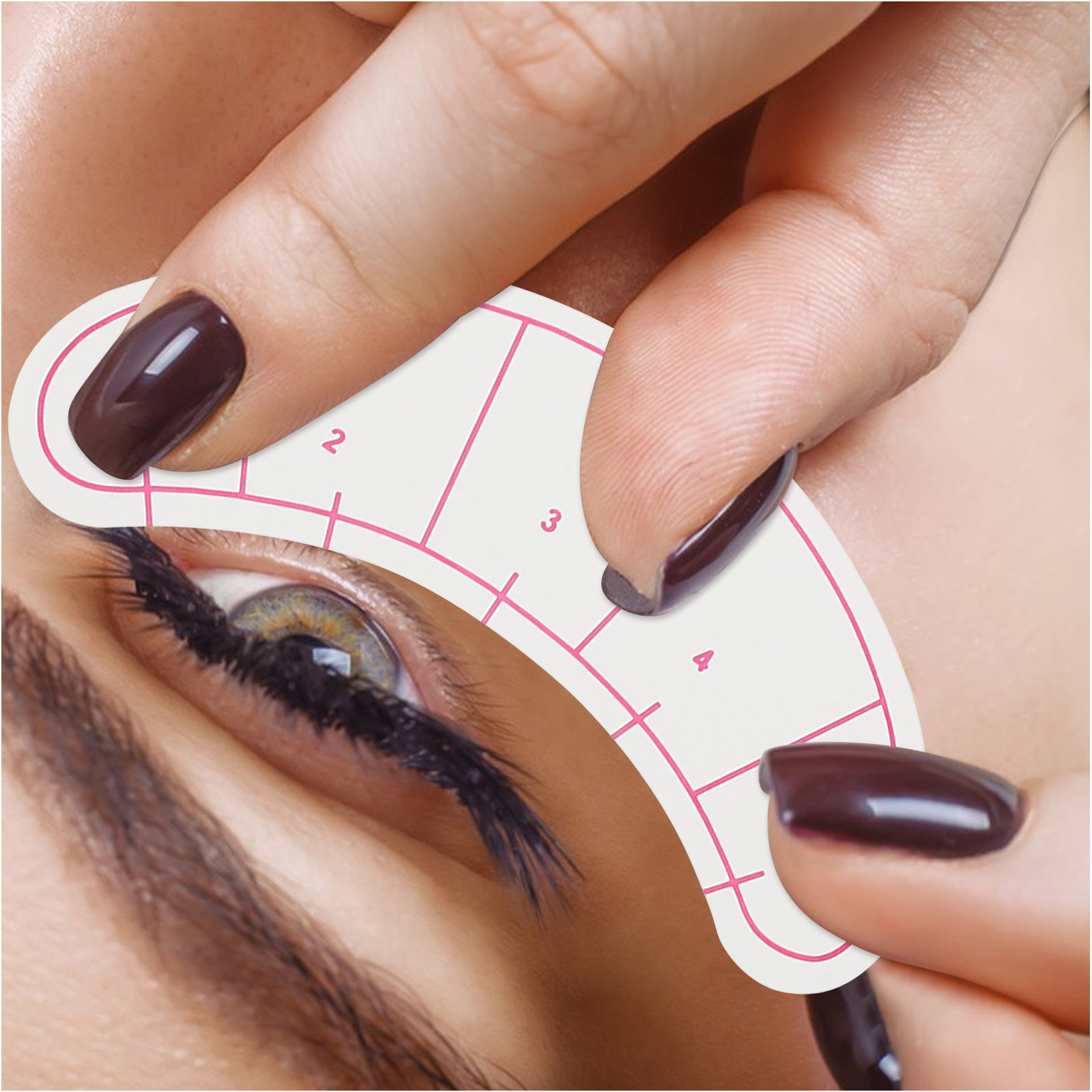 Lash Mapping Sticker - 10枚入りまつげパッド隔離紙、二重機能スケールステッカー、正確なまつげマッピングテープ、まつげエクステツール、目の下用