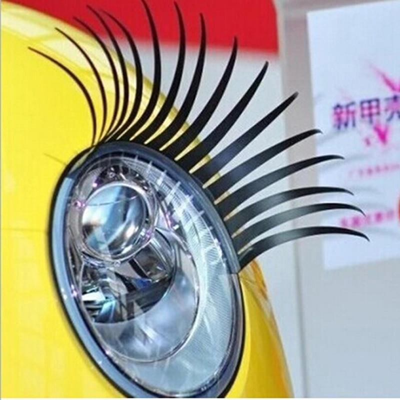 3D 魅力的な黒つけまつげ偽アイラッシュステッカー車のヘッド - Lash Mapping Sticker のレビューと価格