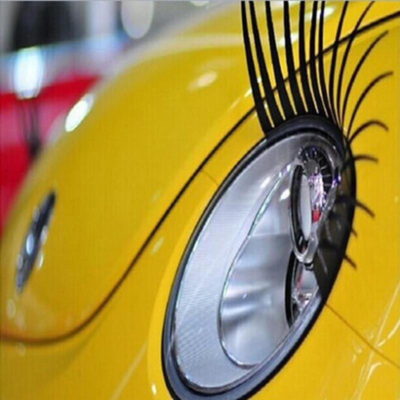3D 魅力的な黒つけまつげ偽アイラッシュステッカー車のヘッド - Lash Mapping Sticker のレビューと価格