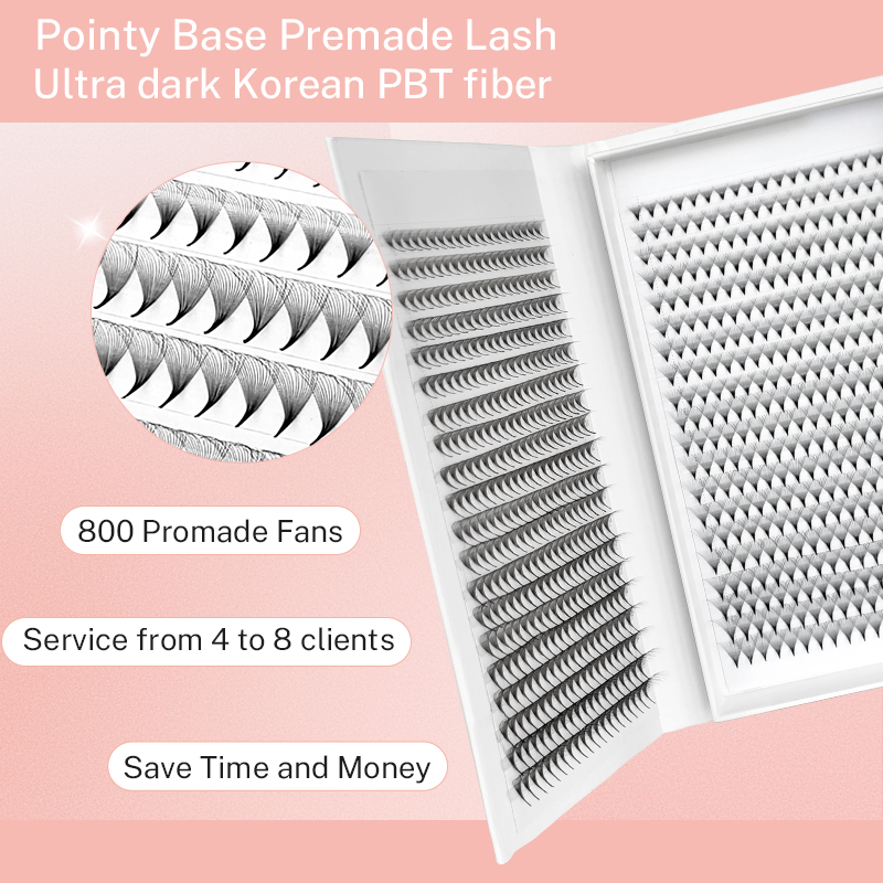 800/1600 既成ボリュームラッシュファンとんがりベース - Eyelash Extension Double Volume のレビューと価格