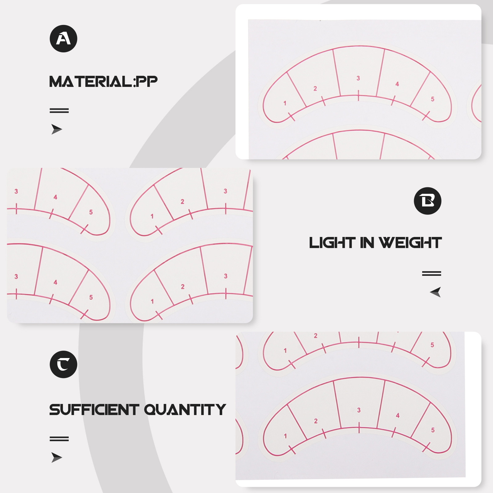 3袋入りまつげエクステンションパッド 高品質メイクアップアイ - Lash Mapping Sticker のレビューと価格