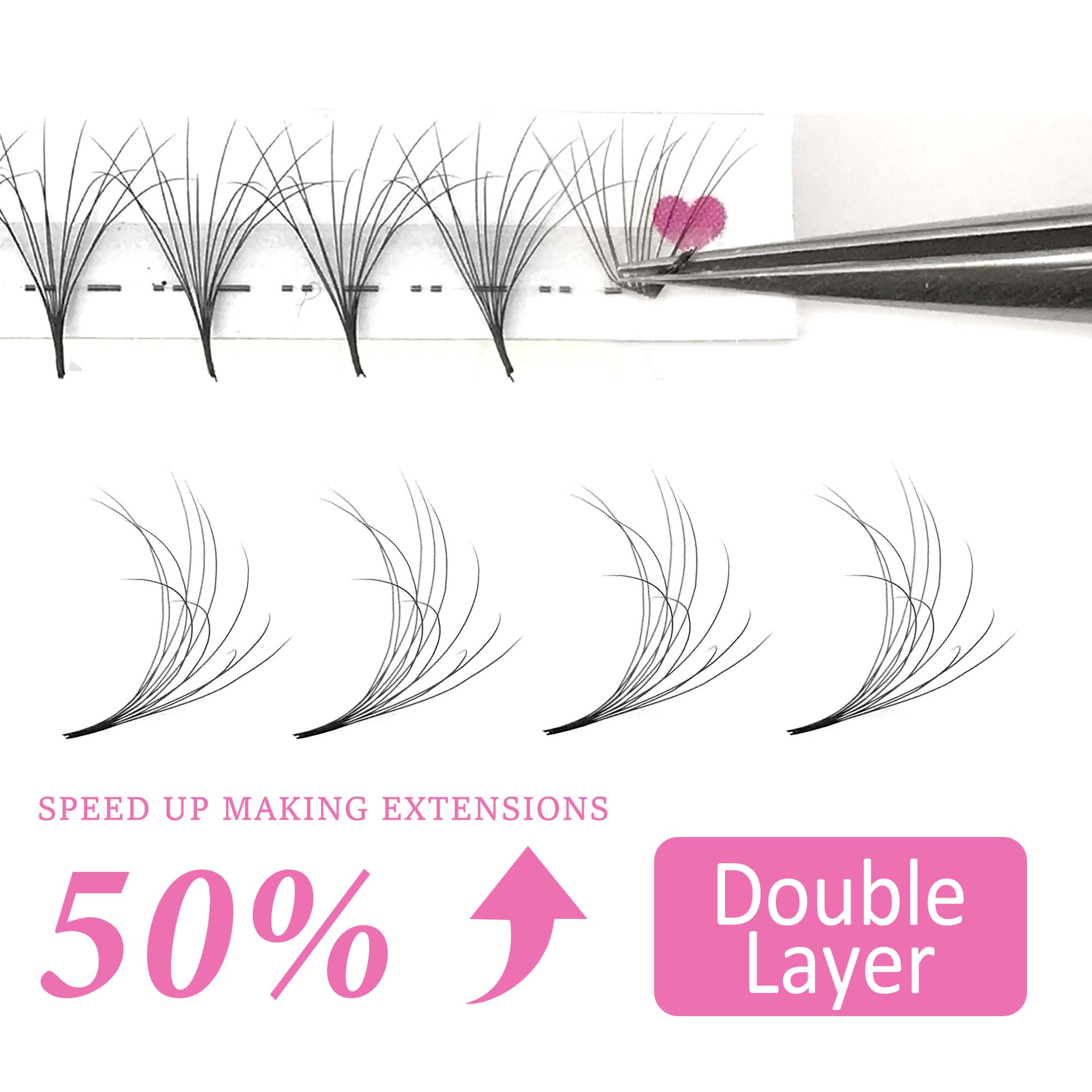 COMANGO かなり2層ふわふわプリメイドボリュームファン - Mega Volume Lash のレビューと価格