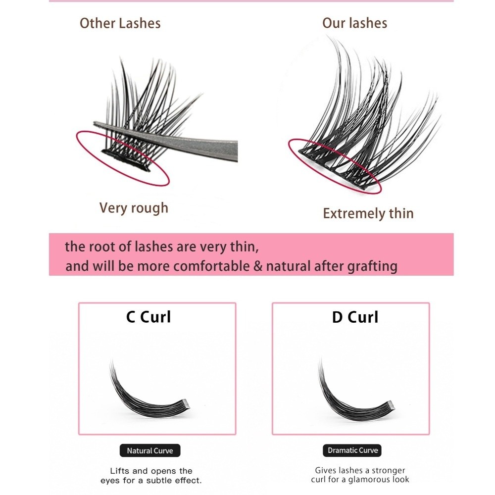 自然な見た目DIYまつげエクステキット ふわふわ 接着剤不要 - Eyelash Extension Eyelash のレビューと価格