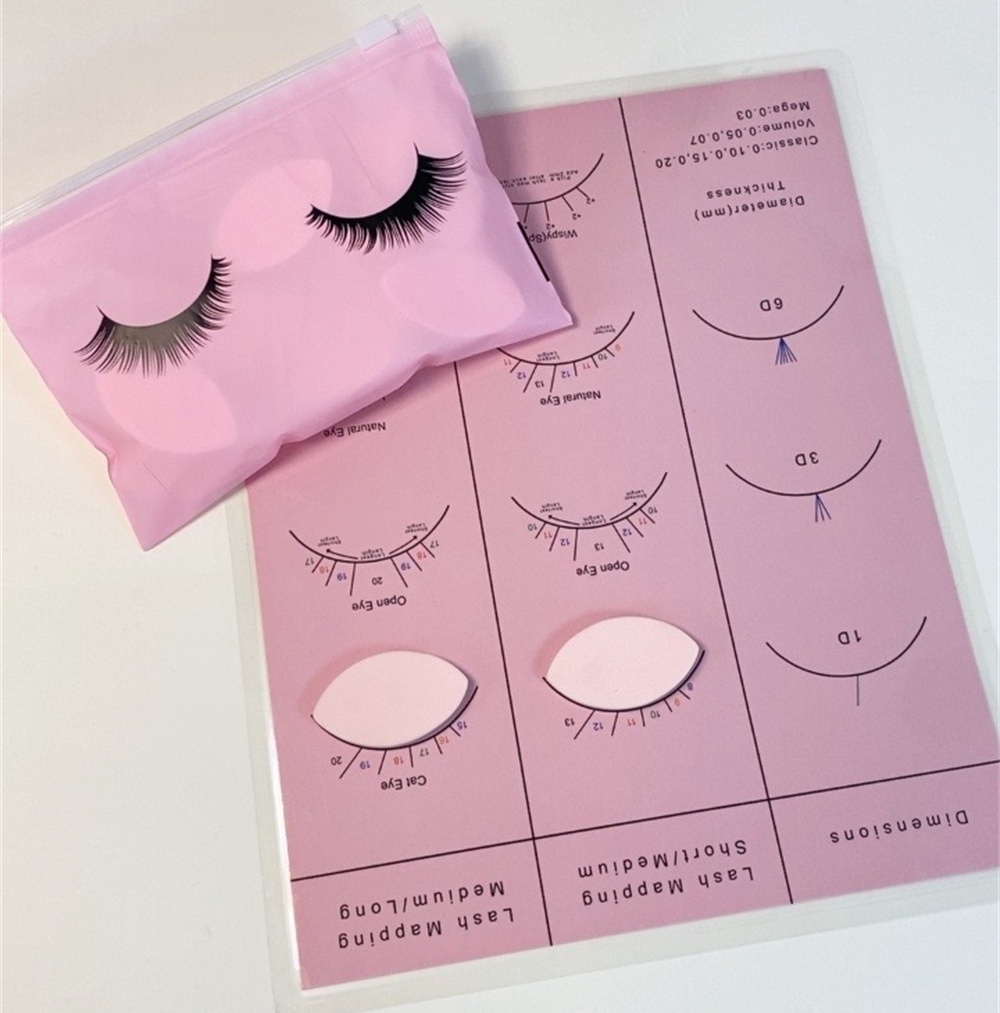 初心者用ラッシュマップチャート うっすらとしたまつげの練習チ - Lash Mapping Sticker のレビューと価格