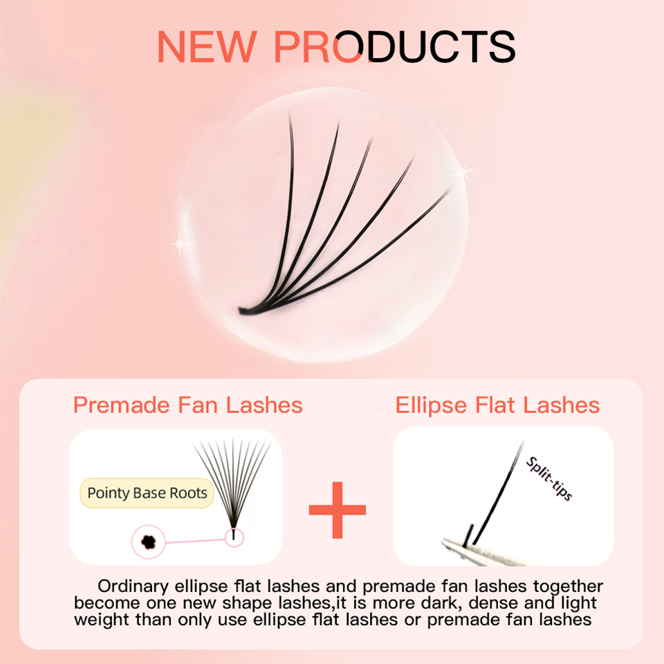 AGUUD カメリアプレメイドファンまつげ ソフトダブルチッ - Eyelash Extension Double Volume のレビューと価格