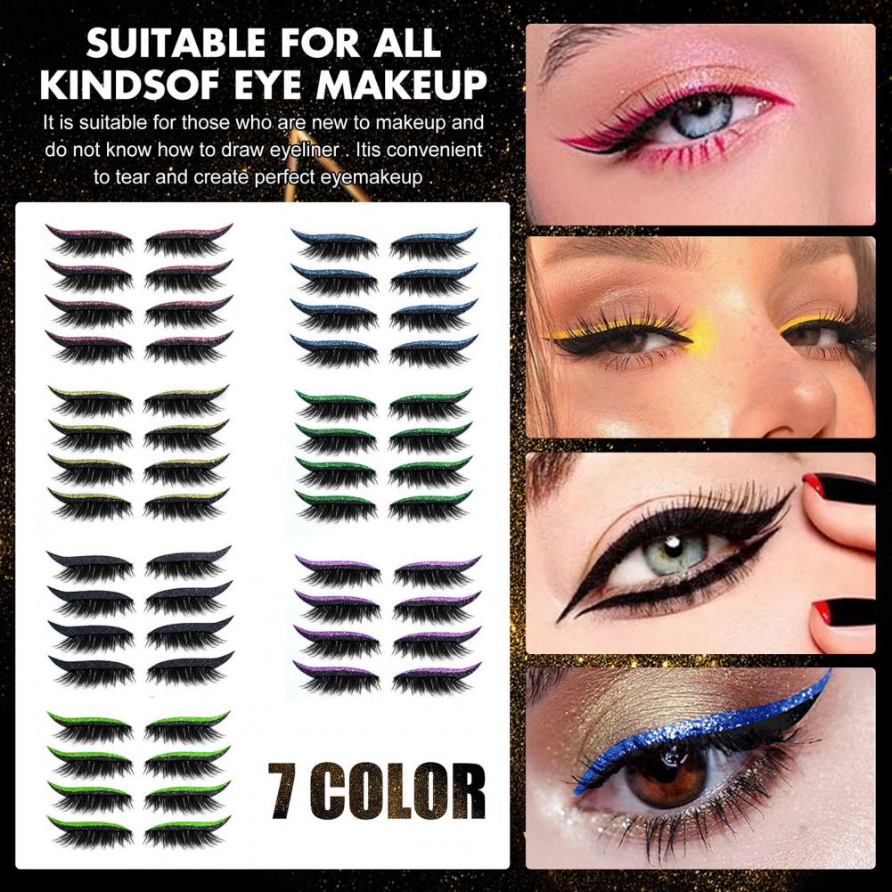 4 ペア/セットアイライナーまつげステッカー取り外しが簡単な - Lash Mapping Sticker のレビューと価格