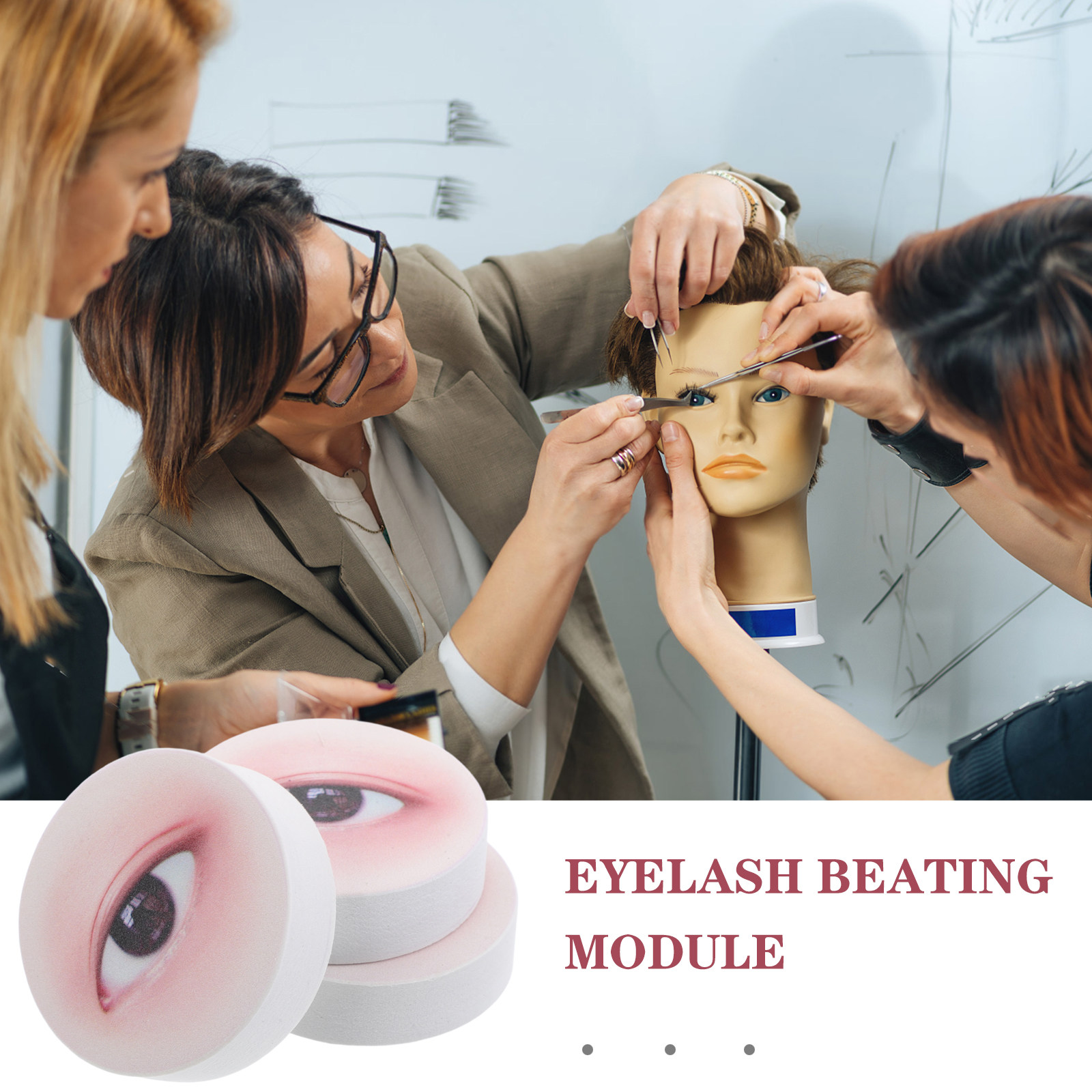 3個入りまつげエクステ練習ボード ブラック 再利用可能 まつ - Eyelash Extension Eyelash のレビューと価格