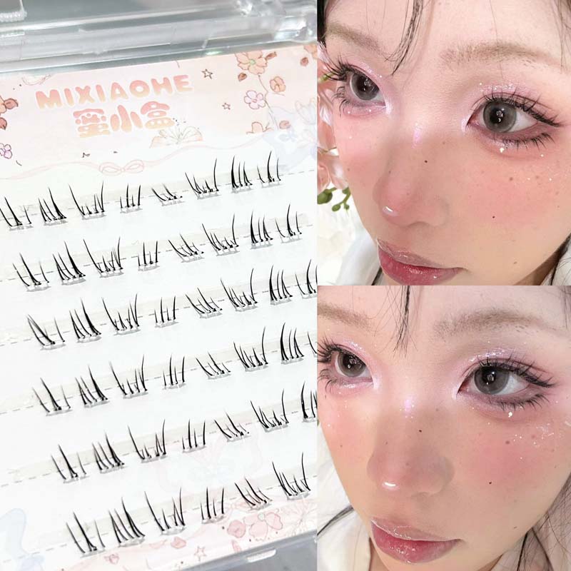 ミクシャオヘ スターリーマンガ 下まつげ クリアステム ふわ - Eyelash Extension Natural のレビューと価格