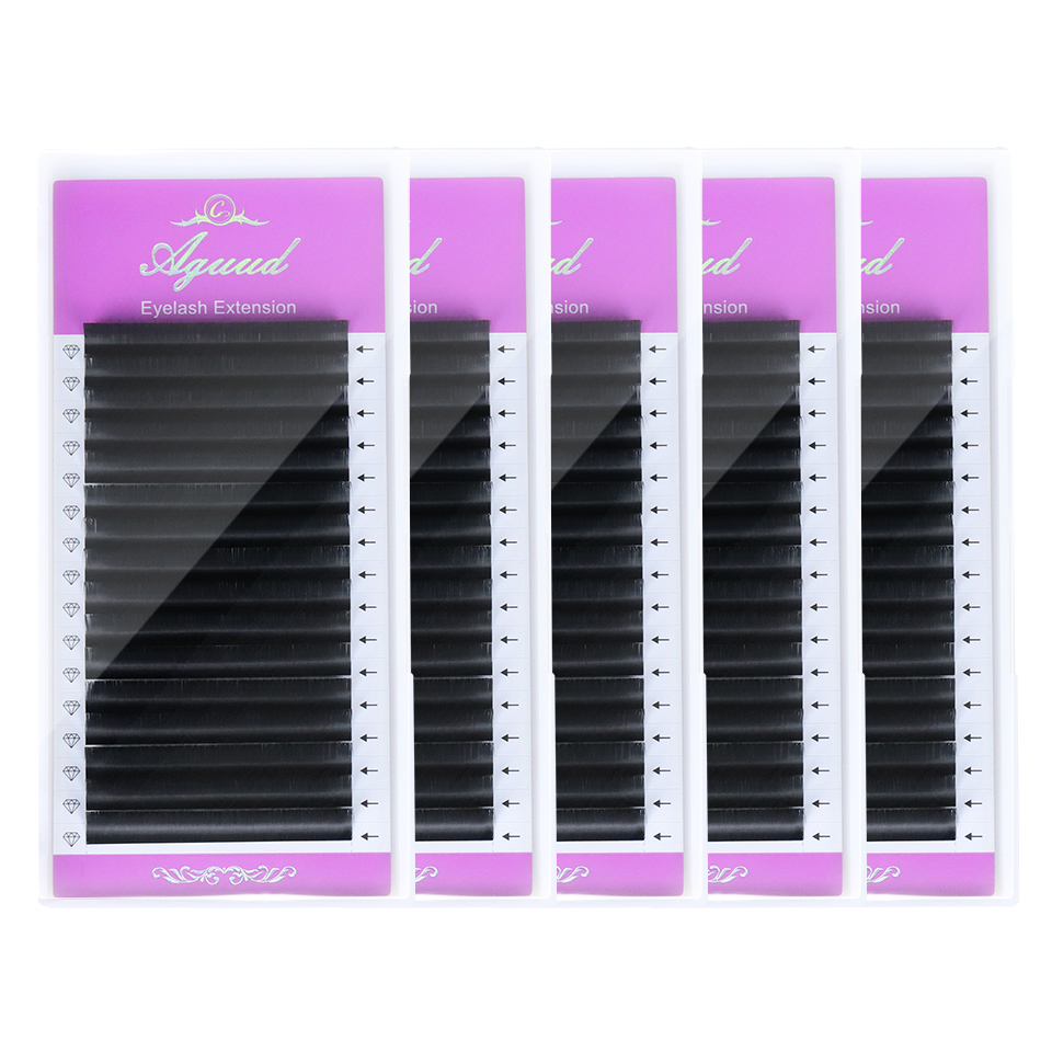 AGUUD 5 トレイ/ロット新しいスーパーマットブラック個 - Mega Volume Lash のレビューと価格