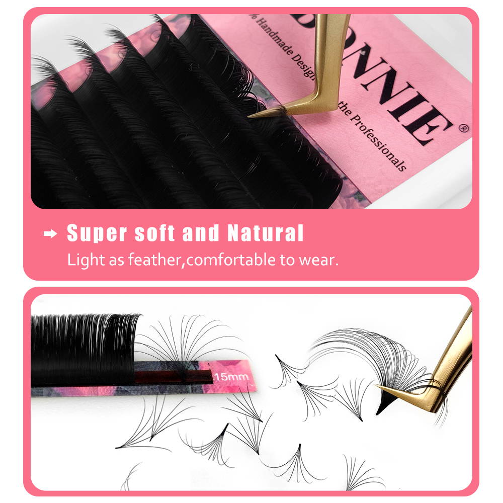 ABONNIE マットブラック簡単ファンまつげカシミヤブルー - Mega Volume Lash のレビューと価格