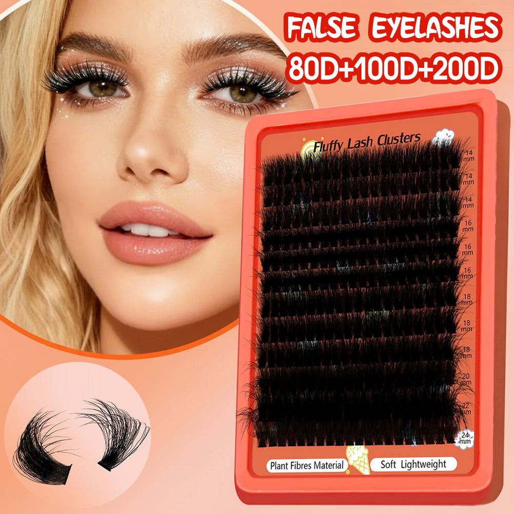 ロシア産ボリュームラッシュクラスターキット 80D 100D - Mega Volume Lash のレビューと価格